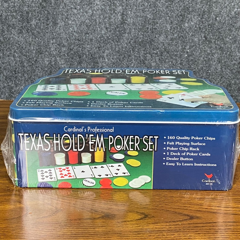2004 Cardinal Professional Texas Hold'em Poker Set Chips Cards DLR Button SEALED - Picture 8 of 8